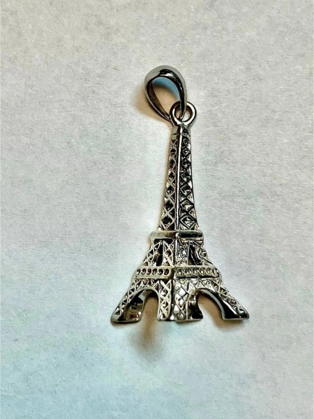 Sterling Silver Eiffel Tower pendant charm